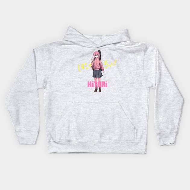 Hitouri Gotoh Bocchi The Rock anime girl Kids Hoodie by the-Bebop